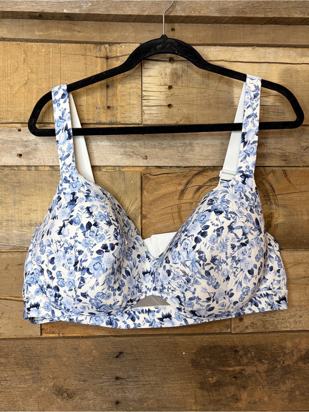 Cacique Blue Floral Bra - Women's Intimates 50D